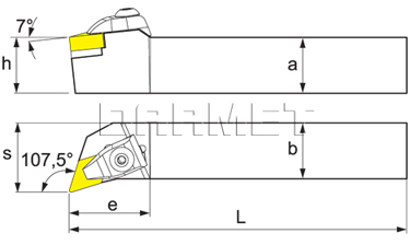 Nóż tokarski składany do toczenia zewnętrznego: DDQNL-2525-M11